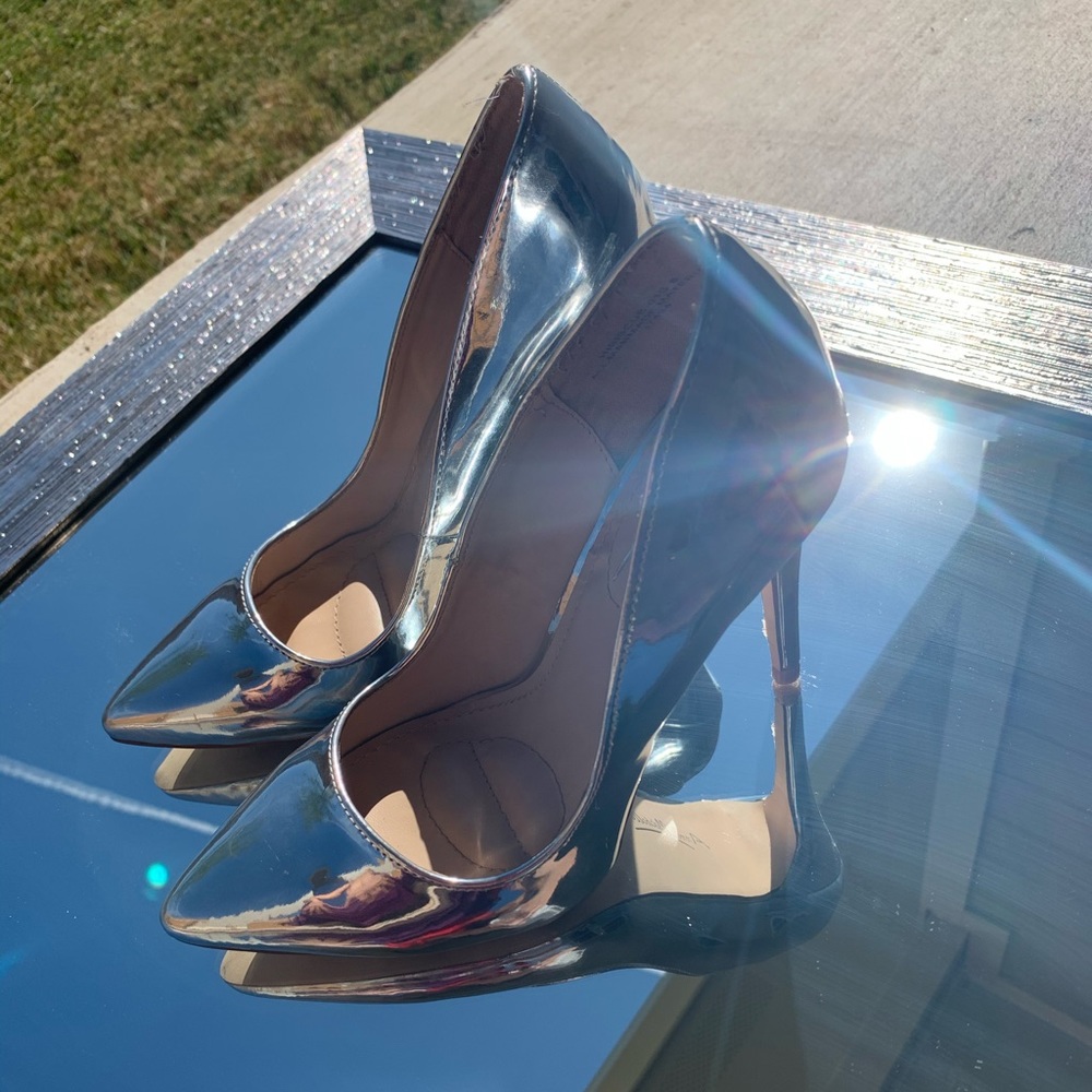 Elegant silver heels